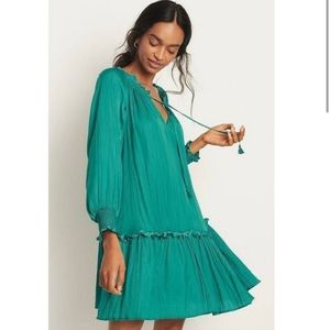 Anthropologie Giulia Tunic Dress in Green Sz XL